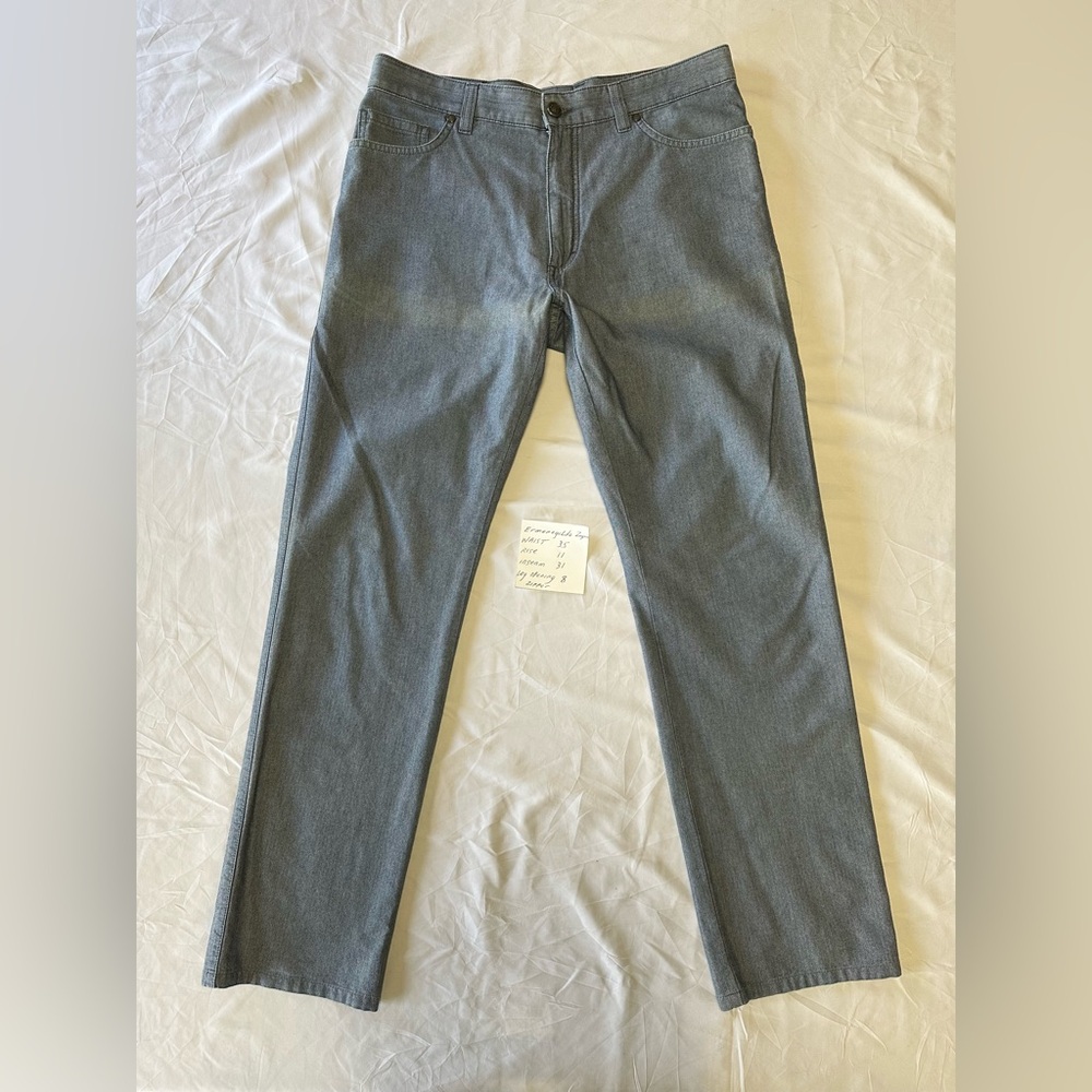 Ermenegildo Zegna Gray Denim Jeans - Picture 2 of 14